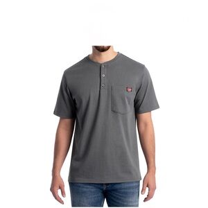 Wrangler Workwear Men's Short Sleeve Henley Pocket Work T-Shirt, Size XL